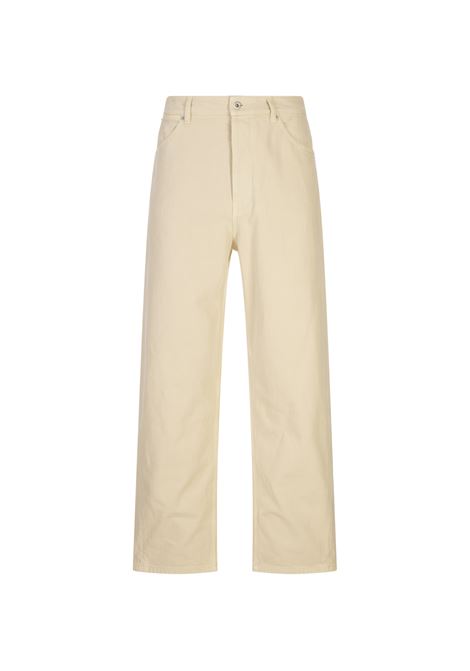 Pantaloni In Denim Di Cotone Diagonale Avena JIL SANDER | J22KA0323-J46463262